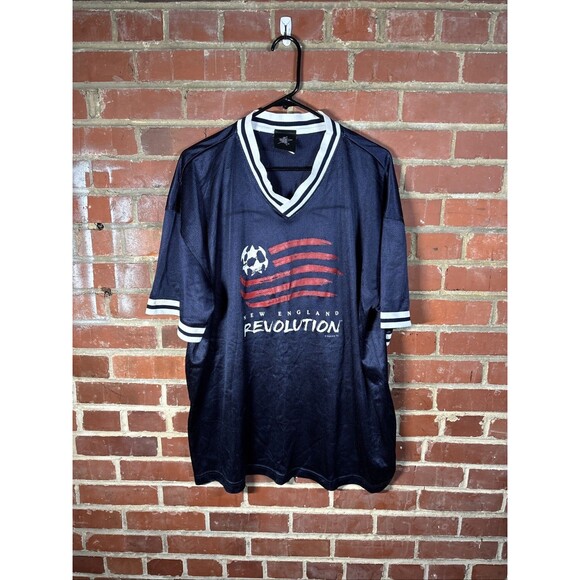 Vintage Y2K 2003 New England Revolution MLS Soccer Jersey Basic Unique Adult XXL - Picture 1 of 8